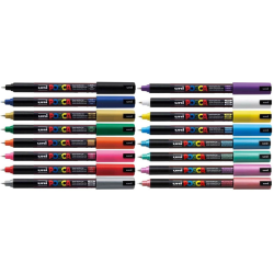 Μαρκαδόρος σχεδίου Uni Posca PC-1MR  0.7mm Ασημί