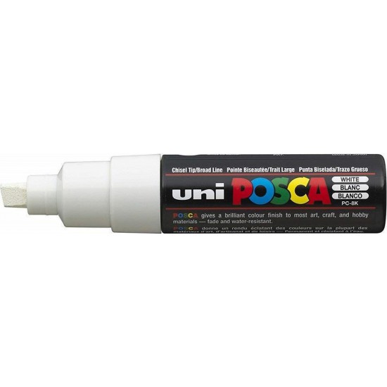 Μαρκαδόρος σχεδίου Uni Posca PC-8K 8.0mm Λευκός