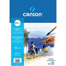 ΜΠΛΟΚ CANSON ΑΚΟΥΑΡΕΛΑΣ Νο3 25x35 (200γρ.)