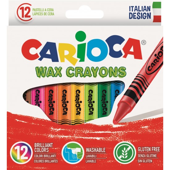 Κηρομπογιές Carioca Wax 12 χρωμάτων