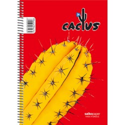 ΣΠΙΡΑΛ ΤΕΤΡΑΔΙΟ SALCO CACTUS 3Θ A4 4 ΣΧΕΔΙΑ