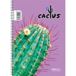 ΣΠΙΡΑΛ ΤΕΤΡΑΔΙΟ SALCO CACTUS 3Θ A4 4 ΣΧΕΔΙΑ
