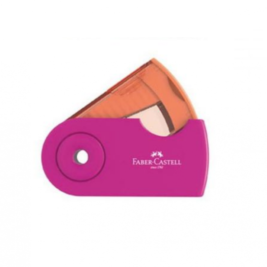 Ξύστρα Faber Castell Sleeve Mini Μονή Ροζ